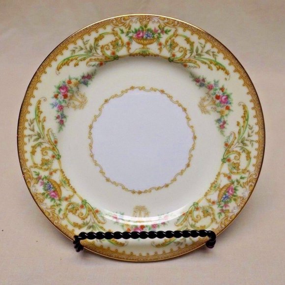 Noritake China Nanette set of 2 - 3 pc Footed Teacup, Saucer and Luncheon Plates - Picture 10 of 16